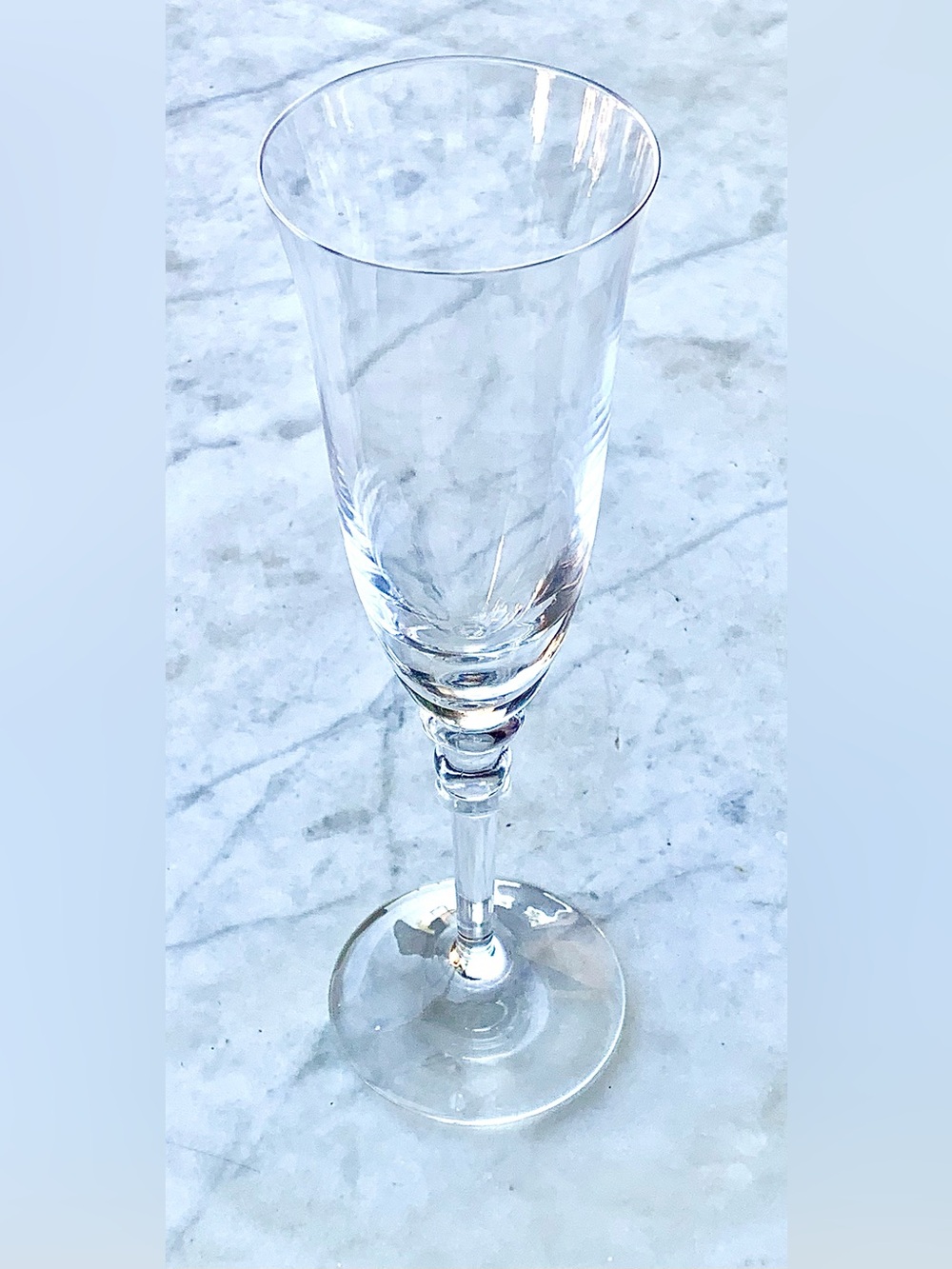 RALPH LAUREN LANDON Crystal Champagne Fluted Clear VINTAGE 90’s 6oz 8 INCH
